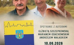 plakat informujący o promocji książki "Działdowo - Miasto Inspiracji", które odbędzie się w Miejskiej Bibliotece Publicznej w Działdowie