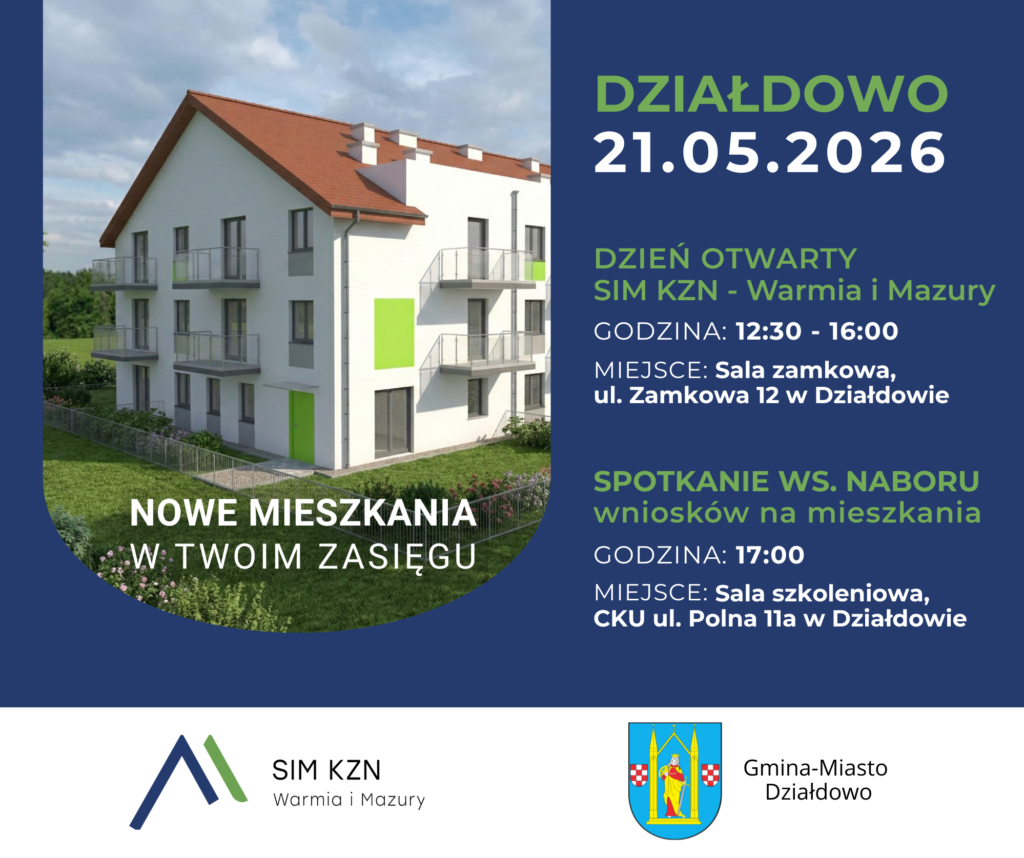 plakat informujący o dniu otwartym SIM KZN - Warmia i Mazury