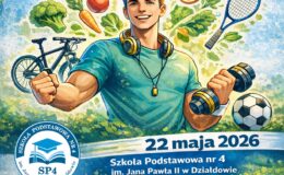 plakat informujący o VII Powiatowym Konkursie Biologicznym "Człowiek i jego zdrowie"
