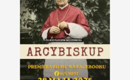 plakat informujący o premierze filmu "Arcybiskup"