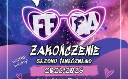 plakat informujący o show z okazji zakończenia sezonu tanecznego 2025/26 z Fresh Flow Dance Academy w Działdowie
