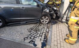 rozbita Kia /fot. policja