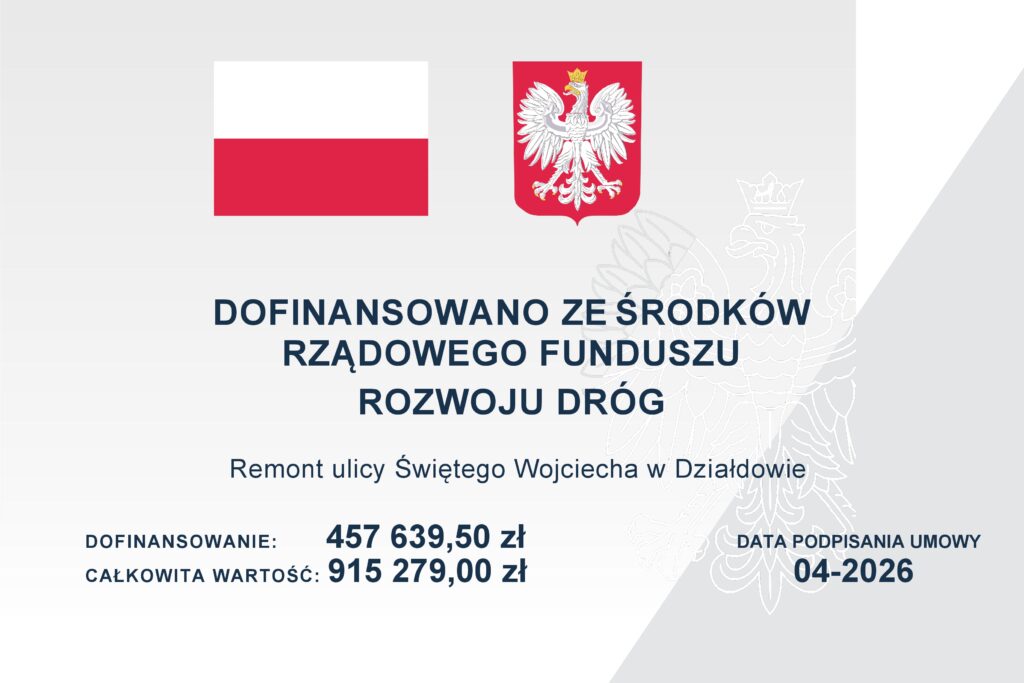 Remont ulicy Świętego Wojciecha w Działdowie