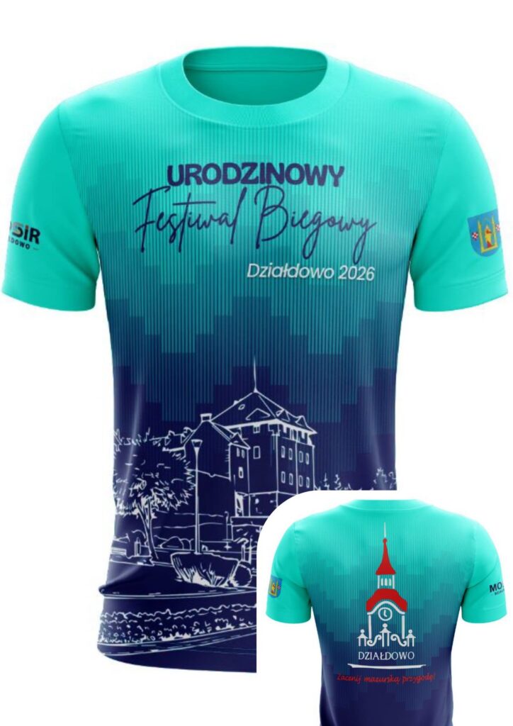 koszulka, zaprojektowana specjalnie na Urodzinowy Festiwal Biegowy 2026