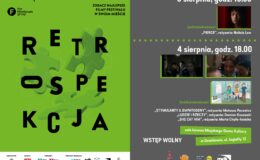 plakat promujący WAMA Film Festival - Retrospekcja w Kinie Apollo w Działdowie