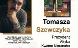 plakat informujący o spotkaniu autorskim w bibliotece w Działdowie