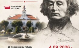 plakat informujący o Narodowym Czytaniu w Działdowie
