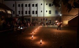 pokaz tańca z ogniem wykonaniu jednego z uczestników Konkursu Solistów