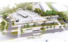 wizualizacja nowoczesnego, zintegrowanego centrum przesiadkowego w Działdowie / fot. GŁĘBOWSKI STUDIO