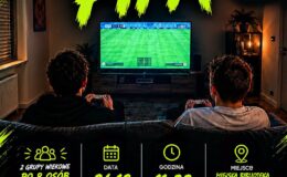 plakat zapraszający do udziału w Turnieju FIFA, który odbędzie się w Miejskiej Bibliotece Publicznej w Działdowie