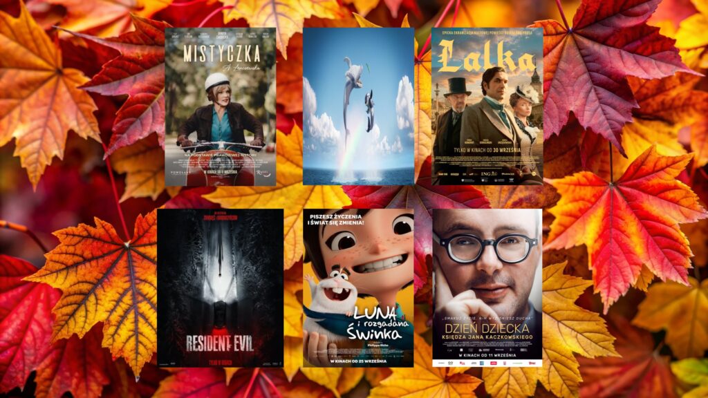 plakaty filmów jak: "Vincent. Legenda oceanu", "Lalka", "Mistyczka", "Dzień dziecka księdza Jana Kaczkowskiego", "Luna i rozgadana świnka", "Resident Evil"